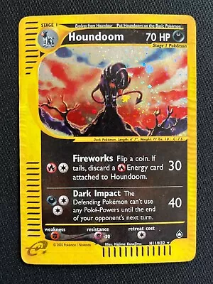 Houndoom Aquapolis H11/H32 Holo Rare Pokémon Card WOTC Damaged See Photos • $49.99