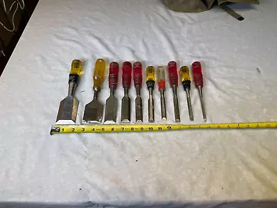 Stanley Millers Falls Chisel Tool Lot 10 Piece + Roll Up • $0.01