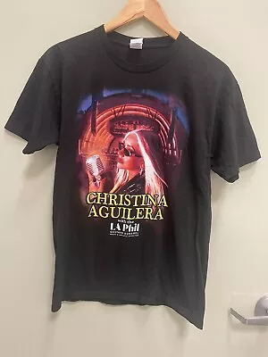 $24.99 • Buy Christina Aguilera & La Phil 2021 Black Tee Double Sided Sz M Hollywood Bowl