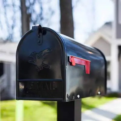 Architectural Mailboxes Elite  Rust-resistant Post Mount Mailbox Black • $35.76