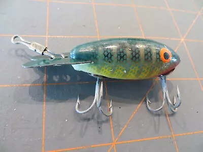 Vintage Wooden Texas Bomber - Green Perch Silverscale - 2 1/2 Inch • $7