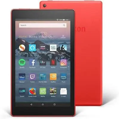 Amazon Fire HD 8 Tablet 16GB | 8  HD Display | WI-FI | Alexa | Red • £39.95