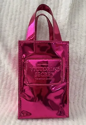Victoria Secret Small Gift Bag Metallic Polypropylene Hot Pink • $6