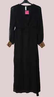 £35.99 • Buy Claire Sweeney Wrap Over Maxi Dress Black UK 12 LN100 LL 09