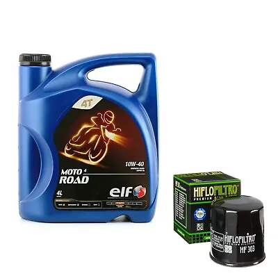 Kawasaki Z750S Faired 750 ZR 2007 Elf Moto 4 10w40 4L 4 Stroke Oil & Filter Kit • £31.99