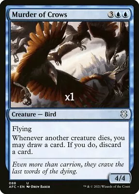 MTG Commander: Adventures In The Forgotten Realms AFC Murder Of Crows MINT • $1.99