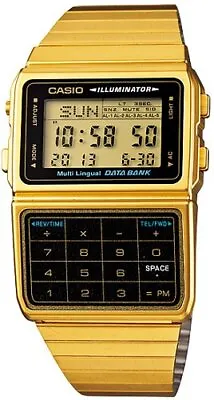 Watch CASIO DATA BANK CALCULATOR DBC-611G-1DF Calculator Steel Golden • $215.99