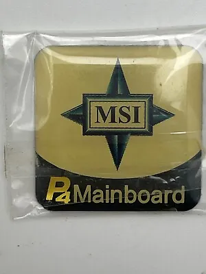 ✅ MSI P4 DOMED Computer Case Badge Sticker Retro PC 1x1 Vintage Rare • $14.24