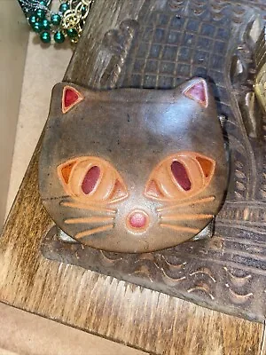 Vintage Cat Coin Purse Leather • $7