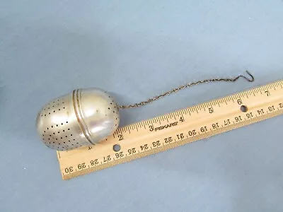 Vintage Aluminum Tea Ball Infuser Strainer With Chain & Hook • $3.99