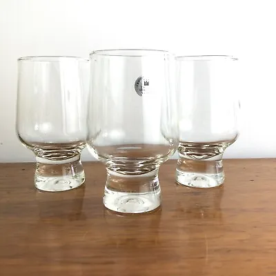 3x Vintage Lager Glasses Bubblestem Beer Glasses 1970s Crown Corning Regis MCM • $21.80