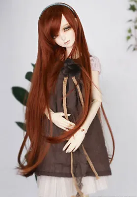 7-8  1/4 BJD Long Straight Light Red Brown Wig LUTS Doll SD DZ DOD MSD Hair UAL# • $23.22