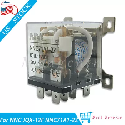 General Purpose Power Relay Coil Voltage DC 12V 30A DPDT 8-Pins For JQX-12F 2Z • $10.52