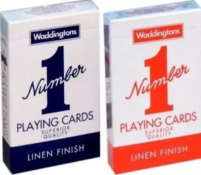 Waddingtons No.1 Classic Playing Cards Decks Of Red & Blue Poker Game Brand New • £18.95