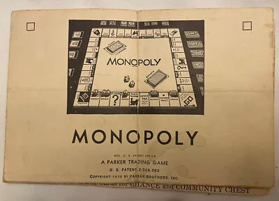 VINTAGE Parker Brothers Monopoly Wood Pieces All Cards No Board • $22