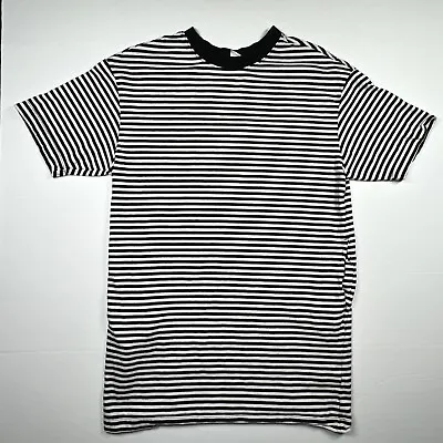 Melrose And Market Black White Striped T-shirt Dress XS Organic Cotton Pockets • $19.95