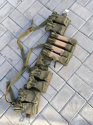 WITH Marked VIETNAM WAR EAR CHINESE TYPE 63 POUCH CHEST-RIG BANDOLIER MAG AMMO • $16.99