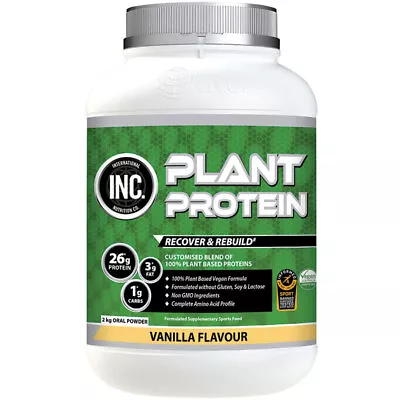 INC Plant Protein Vanilla 2kg • $74.99