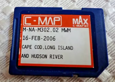 C-MAP NT MAX M302 CAPE COD - LONG ISLAND - HUDSON RIVER SD Chart Chip Data Card • $49.99