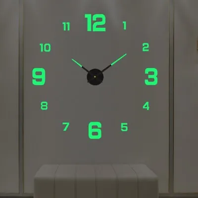 £7.98 • Buy Silent Stickers Frameless DIY Digital Clock 3D Wall Decor Wall Clock