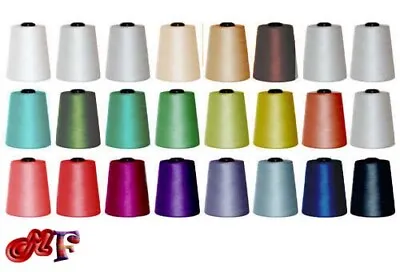£10.50 • Buy 4 X 5000 Yards CONES SEWING THREAD POLYESTER, OVERLOCKING 120s SPUN 