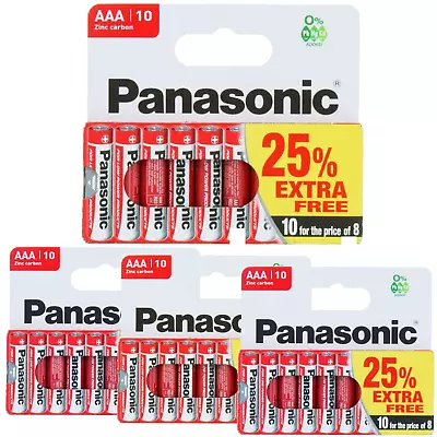 40 X AAA Genuine PANASONIC Zinc Carbon Batteries - New LR03 1.5V MN2400 • £7.99