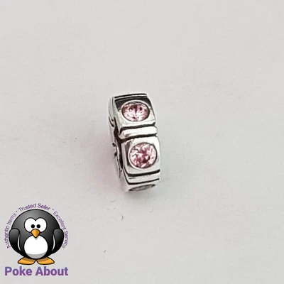 $26 • Buy Authentic Pandora Northern Lights Trinity Spacer With Pink CZ 790368 Retired 