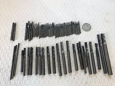 Machinist Tools Solid Carbide Endmills Variety Lot Qty 66 New & Used • $64