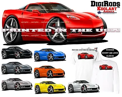 Chevrolet Chevy C6 Corvette Model Car Graphic Art T Shirt S-5X • $27.95