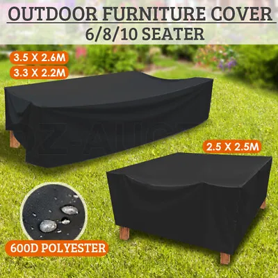 $99.95 • Buy Waterproof 6/8/10 Seater Furniture Cover 600D Polyeter UV Table Shelter Outdoor 