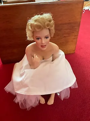 Marilyn Monroe Porcelain Portrait Doll Franklin Mint “love Marilyn” Seat & Box • £139