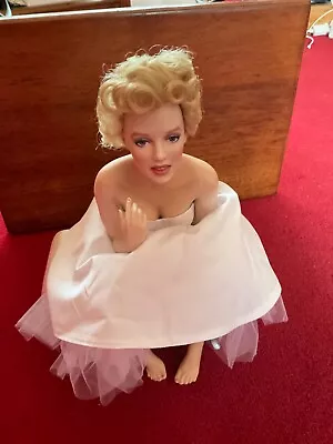 Marilyn Monroe Porcelain Portrait Doll Franklin Mint “love Marilyn” Seat & Box • $129.48