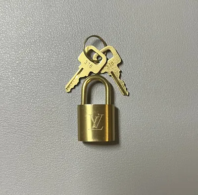 $45 • Buy Louis Vuitton PadLock Lock & Key For Bags Brass Gold