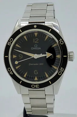 Omega Ref 23430412101001 Steel Automatic 41mm Black Dial Seamaster 300 Heritage • $8800