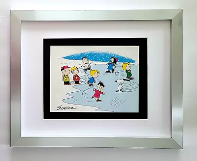 CHARLES SCHULZ + Signed Christmas 1968 Peanuts SNOOPY Cartoon + New  Frame +BUY! • $125