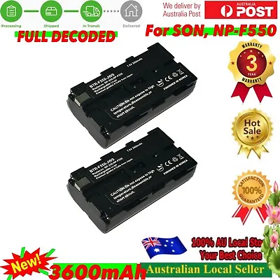 2x3600mAh NP-F550 Battery For Sony NP-F570 NP-F970 F750 F960 F770 Camcorder AU • $28.90