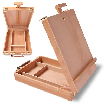 Adjustable Table Top Art Easel Desk Easel For Presentation Painting Box Storage • £17.20