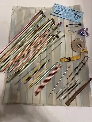 $14.50 • Buy Vintage Knitting Needles And Other Accessories Large Lot