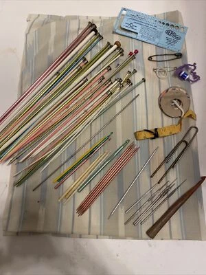 $14.50 • Buy Vintage Knitting Needles And Other Accessories Large Lot
