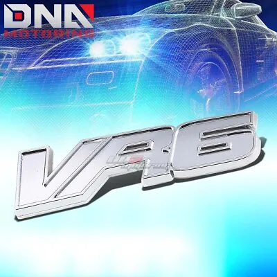 For Vr6 Golf/jetta Stick On 3d Polish Silver Auto Metal Emblem Trim Badge Logo • $6.18