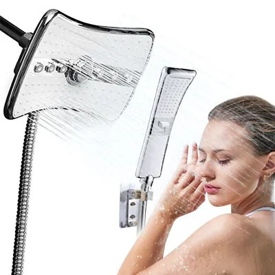 $41.35 • Buy High Pressure Shower Head 3/4 Spray Settings Handheld Showerhead With Hose