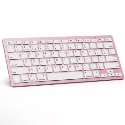 Ultra-Slim Bluetooth Keyboard For Mac & Android Rose Gold Wireless • $15
