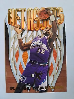 1996-97 Skybox E-X 2000 Net Assets Karl Malone Die Cut #11 • $18.99