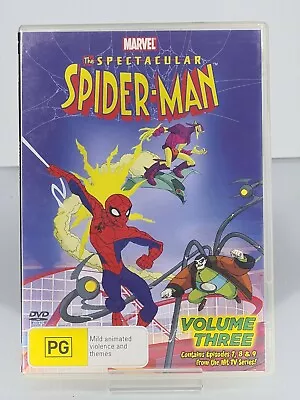 £9.25 • Buy The Spectacular Spiderman: Vol 3 DVD Kids Cartoon Children Episode 7 8 9