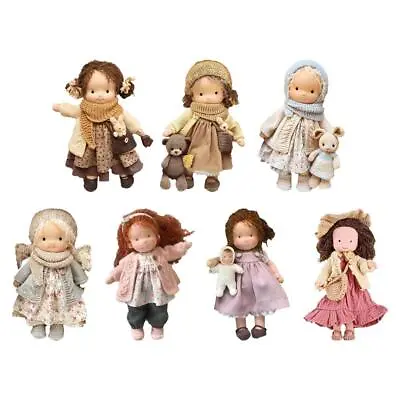Doll Waldorf Plush Doll Handmade Cotton Play Doll Girls Birthday Gift New Toys • £15.92