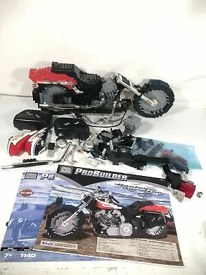 Mega Bloks ProBuilder Harley Davidson Softail Motorcycle 2001 Model Kit No 9771 • $89.99