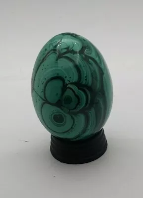 206g Natural Glossy Malachite Egg Green Swirl Crystal Mineral Sample Gemstone • $48.99