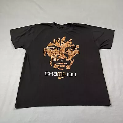 Vintage Manny Pacquiao “Champion” Tee L/XL Black Unisex VTG BOXING • $24.99