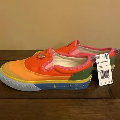 Adidas Nizza Love Unites Rainbow Slip On Pride Sneakers Shoes GW2421 Sz 5.5 • $32.29