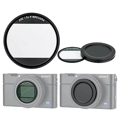 JJC L39 Ultra Slim Multi-Coated UV Filter + Metal Cap Sony ZV-1 RX100 V VI VII • $15.19